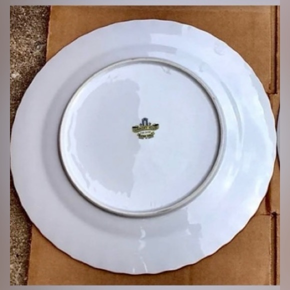 Vtg Discontinued Harmony House Platinum Scroll Dinner Plate Replacement - Picture 3 of 4